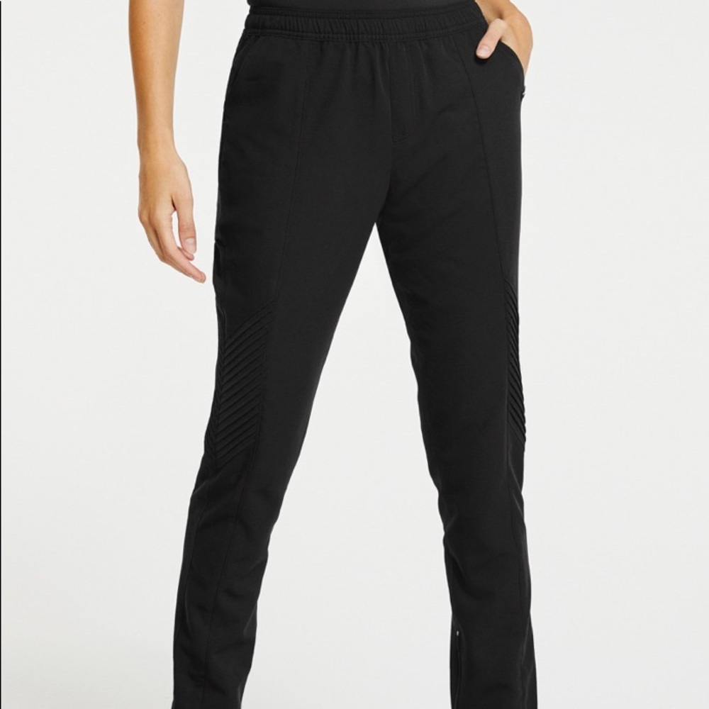 Black slim fit scrub pants
